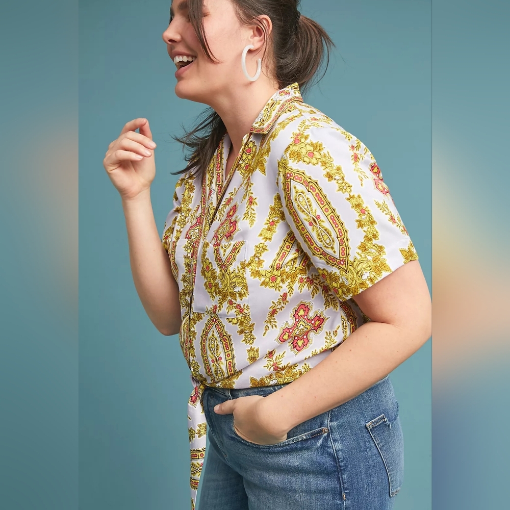 Anthropologie Echarpe blouse - Picture 6 of 12